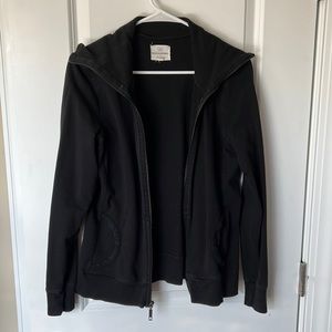 Banana republic black full zip sweatshirt